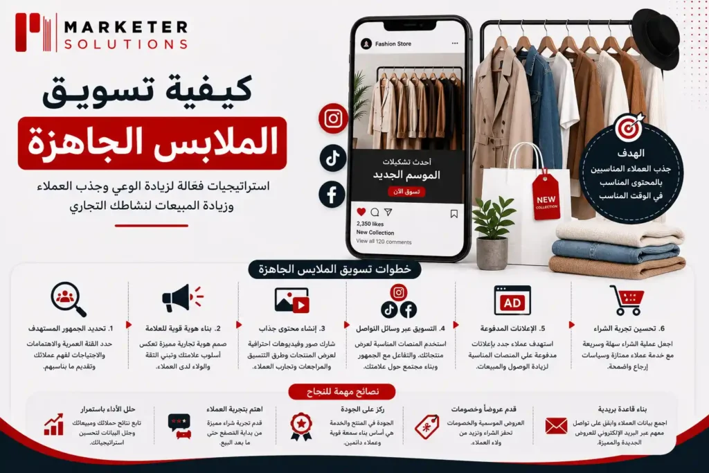 كيفية تسويق الملابس الجاهزة