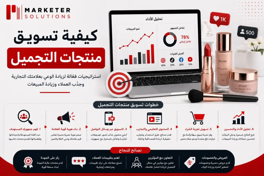 كيفية تسويق منتجات التجميل