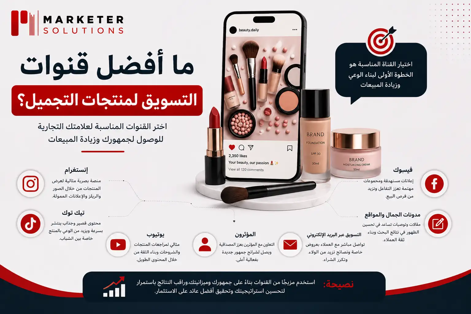 كيفية تسويق منتجات التجميل